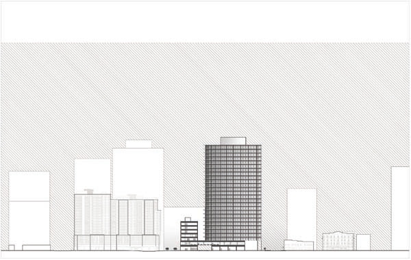 sky podium:a study of mixed-use building at podium level within the context of a tall building, particular attention was given to circulation and core